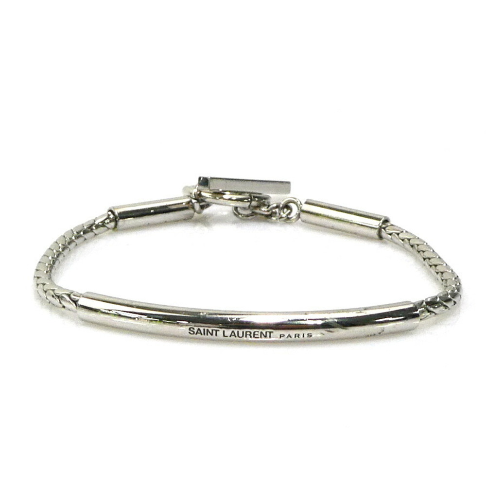 SAINT LAURENT Silver Charm Bracelet